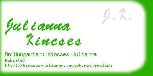 julianna kincses business card